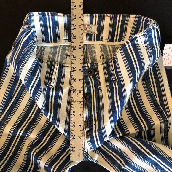 NWT Free People Jolene Hip Hugger Striped Flare Sz 27 - Picture 12 of 16